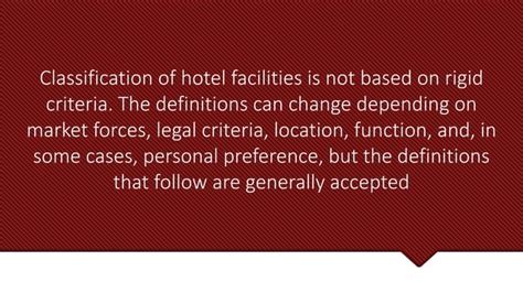 The Classification Of Hotels Ppt