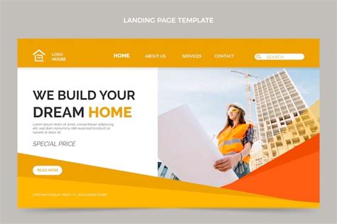 Free Vector Flat Design Real Estate Landing Page