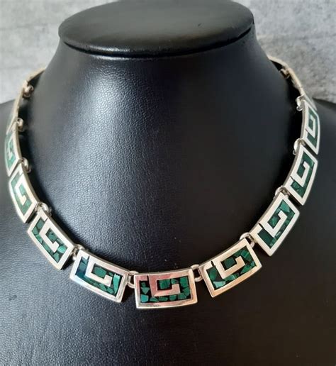 Taxco Mexico Malachiet 925 Plata Collar Catawiki