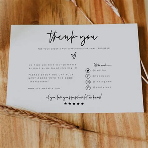 Thank You Card Small Business Template