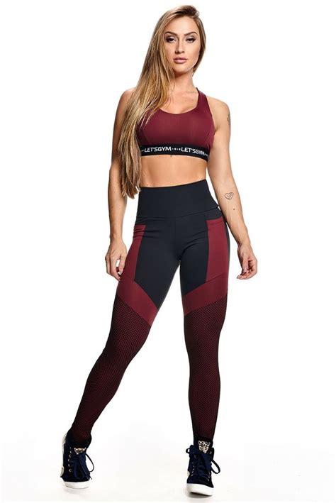 Lets Gym Calça Legging Push Up Fit Trajes De Treino Vestuário