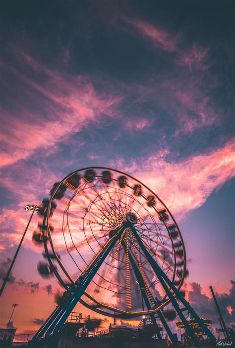 Ferris Wheel At Sunset