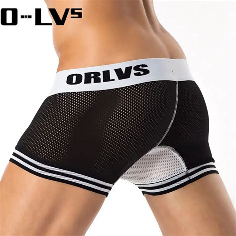 Cmenin Orlvs Boxers Elasticity Mesh Underwear Men Boxers Homme Cueca