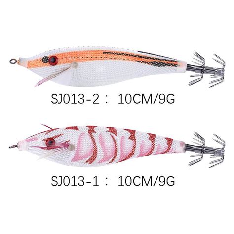 Luminous Squid Jig Hook Wood Shrimp Bait G Cuttlefish Sea Fishing Lure