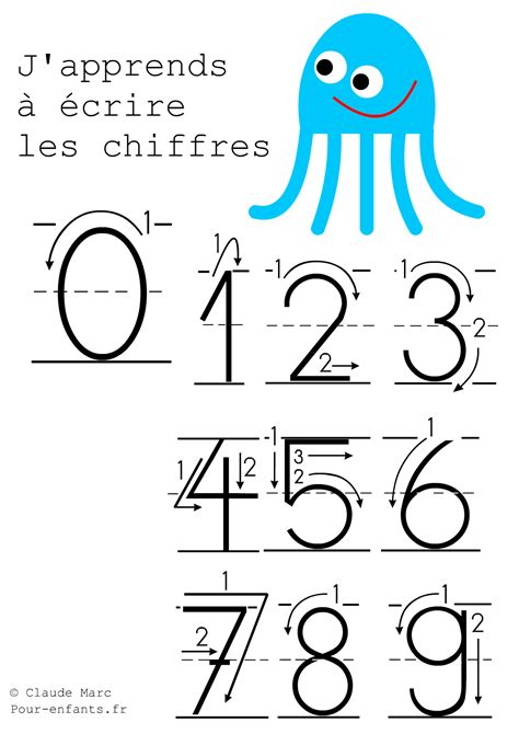 Ecrire Les Chiffres En Maternelle Apprendre écriture Chiffre Imprimer Cahier De Fiches D