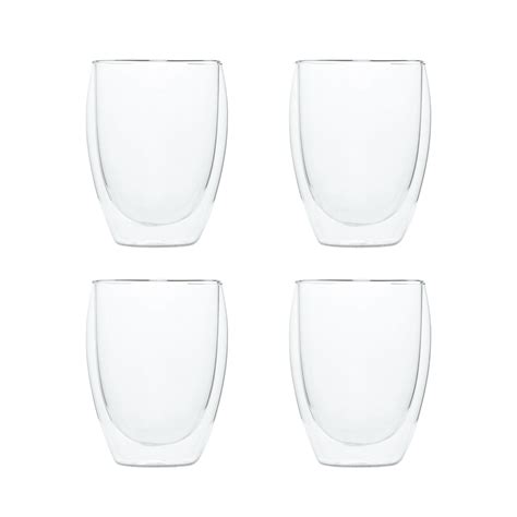 Ripley Pack Vasos Doble Pared Vidrio Ml Liquidos Calientes Cafe