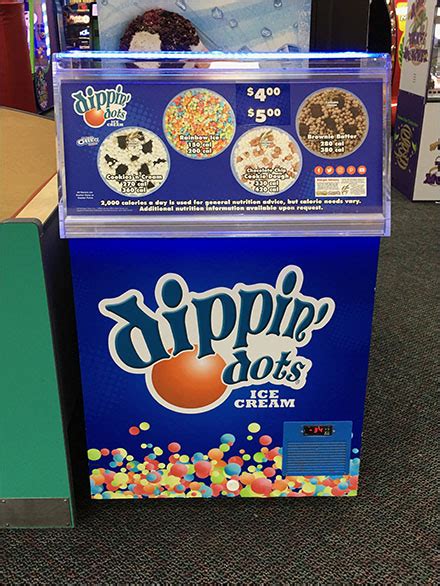 Dipping Dots Ice Cream Selections Billboarding Fixtures Close Up