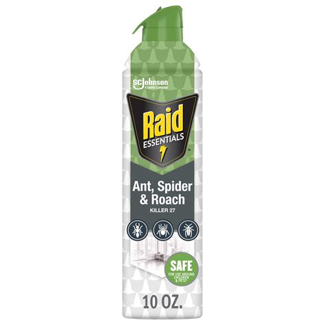 Raid Essentials Ant Spider Roach Killer Essential Oil Crawling