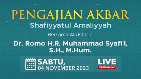 LIVE PENGAJIAN AKBAR YPSA Bersama Al Ustadz Dr Romo H R