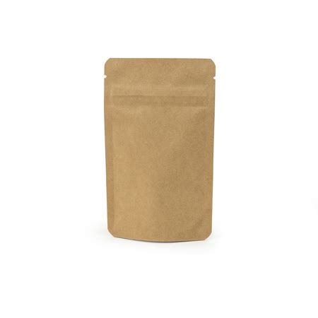 1 Oz Biodegradable Kraft Stand Up Pouch 100 Biodegradable