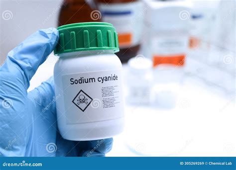 Sodium Cyanide Molecular Structure 3d Flat Model Salt Structural Chemical Formula View From A