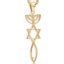 K Gold Messianic Grafted In Pendant From Israel