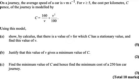 A Level Edexcel Maths Questions Stationary Points Revisely