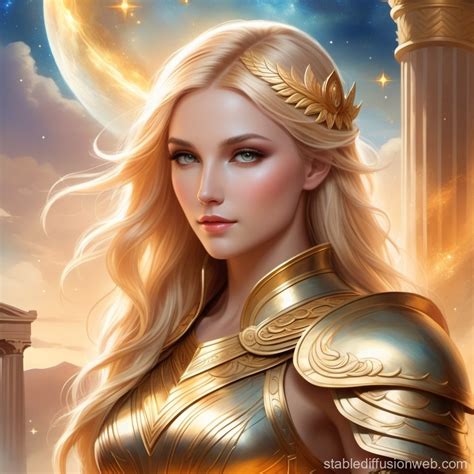 Blonde Warrior In Ancient Greek Armor Stable Diffusion Online