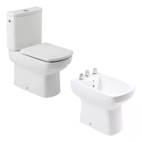 Combo Roca Dama Senso Bidet Inodoro Largo Deposito Dual MercadoLibre