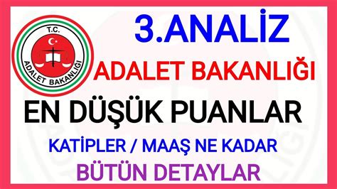 ADALET BAKANLIĞI EN DÜŞÜK PUANLAR ZABIT KATİBİ İCRA KATİBİ CTE İNFAZ