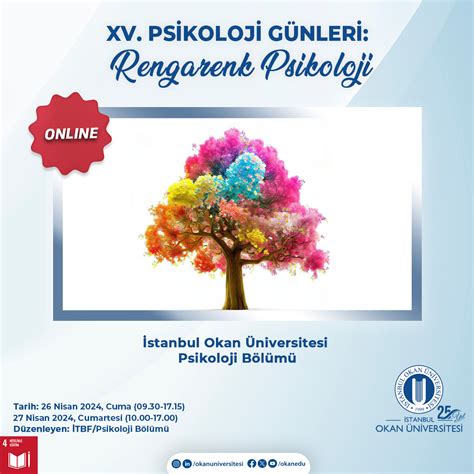 XV Psikoloji Günleri Rengarenk Psikoloji İstanbul Okan Üniversitesi