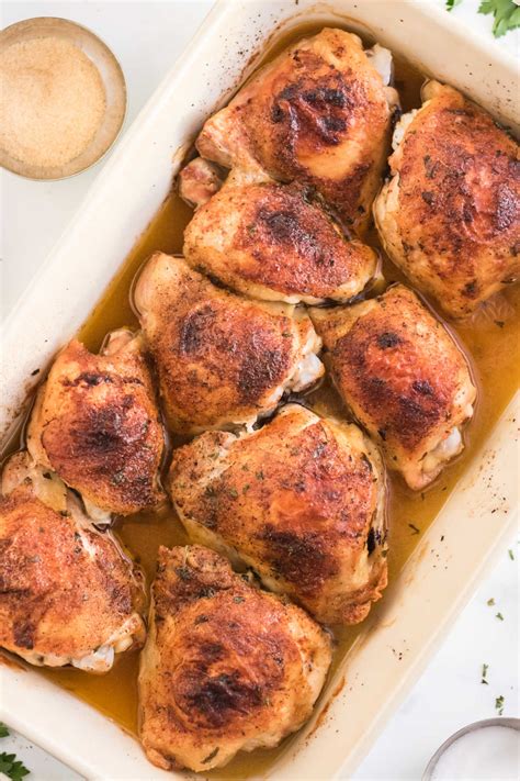 Easy Oven Baked Chicken Thighs In Just 35 Minutes