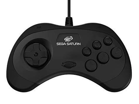 Retro Bit Official Sega Saturn Usb Controller Pad Usb Port Black