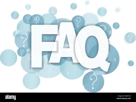 Faq Auf Blau Semi Transparente Blasen Mit Fragezeichen Vector