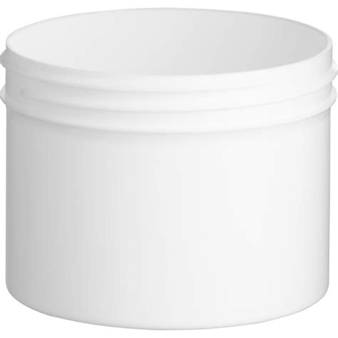 Oz White Regular Wall Wide Polypropylene Customizable Jar Case