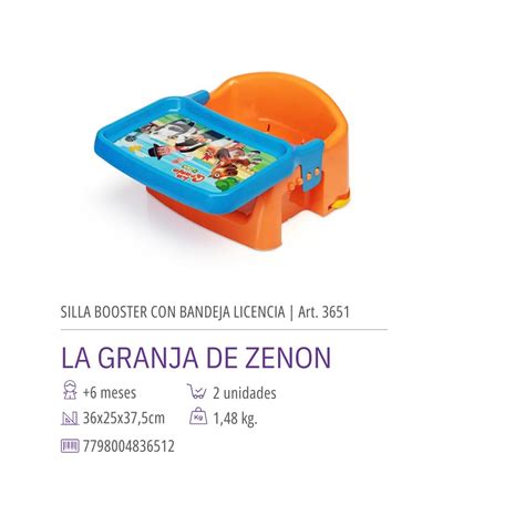 Silla Booster Con Bandeja Licencia Art La Granja De Zenon