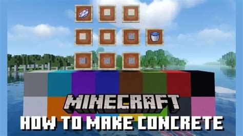 How To Make Colorful Concrete In Minecraft