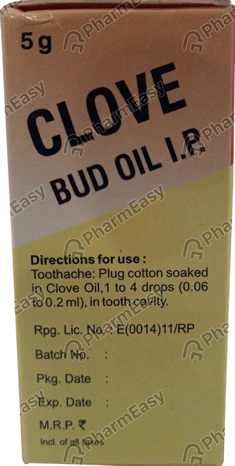 Buy CLOVE BUD BOTTLE OF 5GM OIL Online Get Upto 60 OFF At PharmEasy