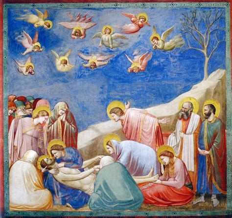 Giotto Il compianto su Gesù morto Padova Cappella degli Scrovegni