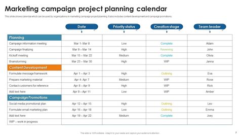 Project Planning Calendar Powerpoint Ppt Template Bundles