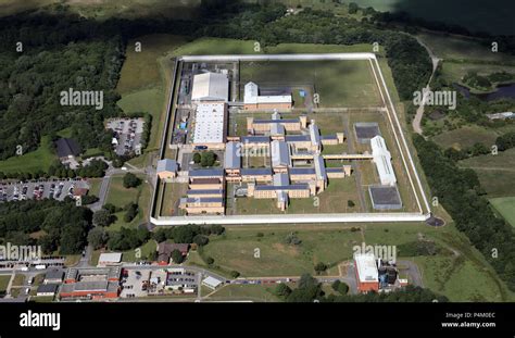 aerial view of HMP Garth, a prison near Leyland, Lancashire (very close ...