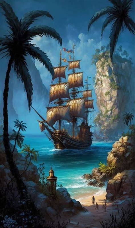 Pin By Johnny Rook On Fantasy Surreal Art Pirate Ship Art Ship