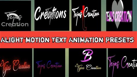 Top Alight Motion Text Animation Presets Alightmotion Preset