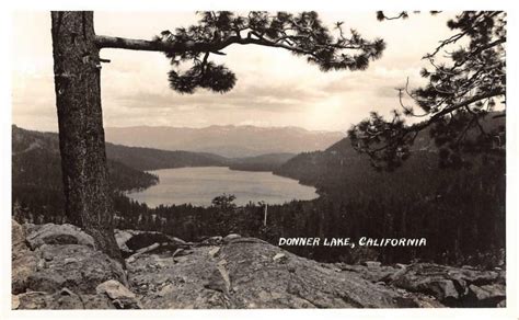 Rppc Donner Lake Truckee California Sierra Nevadas Ca 1930s Vintage Postcard United States