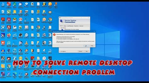 How To Solve Remote Desktop Connection Problem Youtube