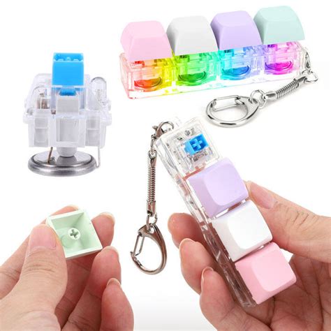 4 Keys Mechanical Keyboard Axis Tester Diy Fidget Button Keycap Stress