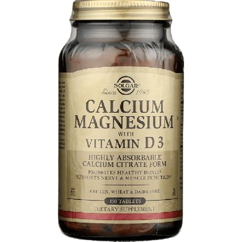 Solgar Calcium Magnesium With Vitamin D3 150 Tablets