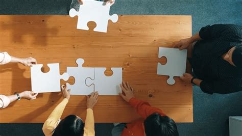 Diverse Team People Assembling Jigsaw Royalty Free Images Stock Photos