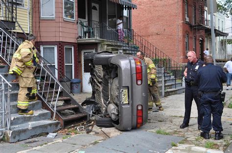 Jersey City Police Investigating Overturned Car On Bayview Avenue