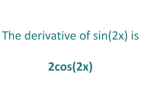 The Derivative of sin(2x) - DerivativeIt