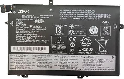 Amazon Izkror L M P Wh Mah Battery Replacement For Lenovo