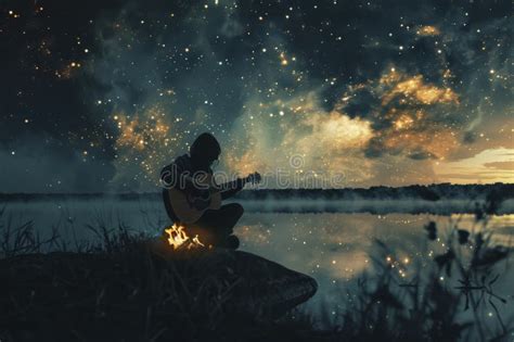 Cosmic Guitar Serenade Stock Image Image Of Lakeside 310261251