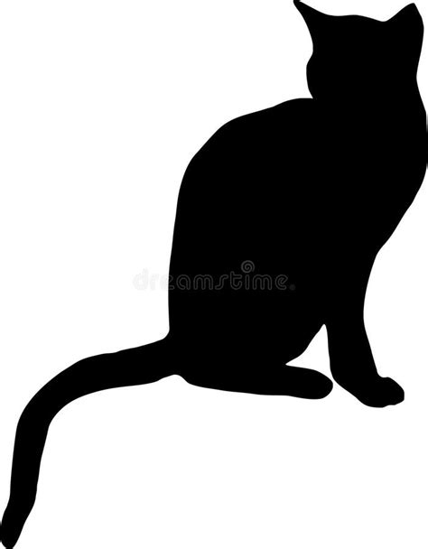 Black Cat Silhouette Stock Vector Illustration Of Halloween