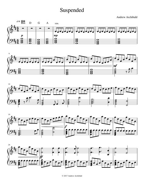 Suspended Sheet music for Piano (Solo) | Musescore.com