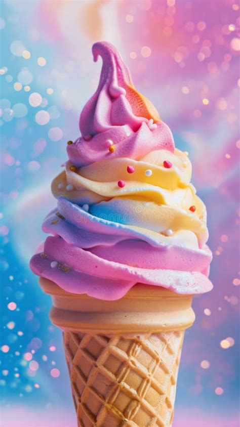 Soft Serve Waffle Cone Rainbow Stock Photos Free And Royalty Free Stock