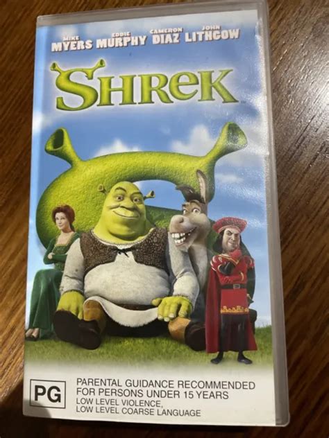 Shrek Uk Pal Vhs Video 2001 Mike Myers Eddie Murphy Cameron Diaz John