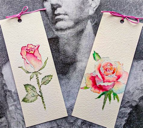 58 Watercolor Hand Painted Bookmark Ideas Come And See My Collection