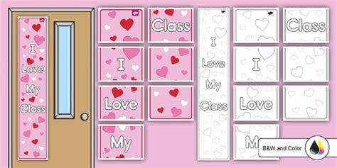 Printable I Love My Class Door Banner Twinkl Usa Twinkl