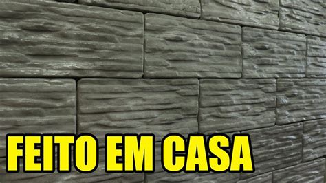 Veja como Eu fiz placas cimentícias em casa Efeito Pedra Concreto A