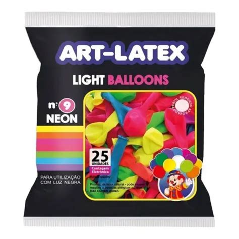 Bal O Liso Neon Sortidos Polegadas Uni Artlatex Inspire Sua